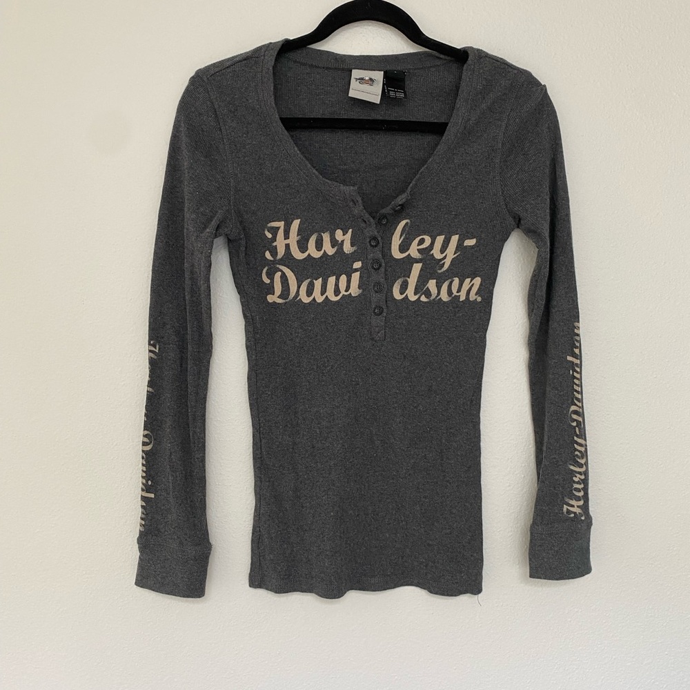 Harley Davidson Henley Tee